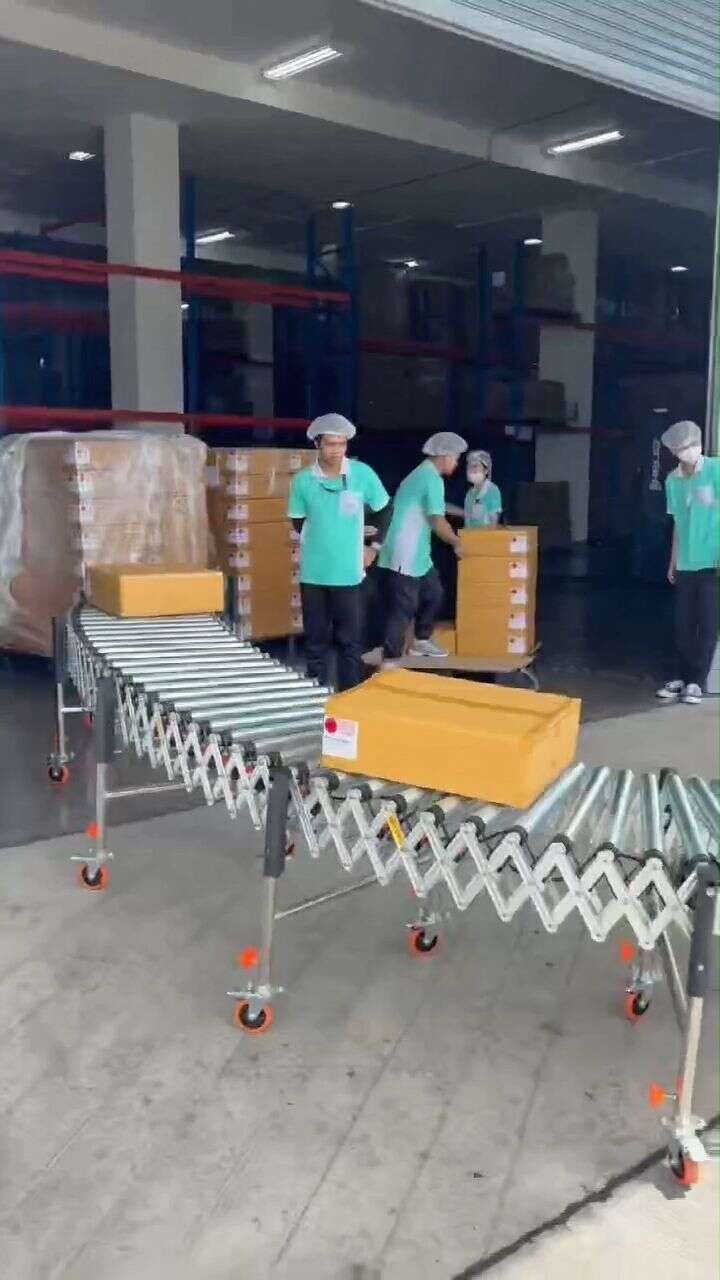 Cardboard Boxes Roller Medium Incline Loading Conveying Factory Finished Goods Warehouse-cover