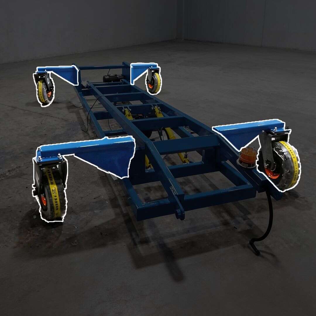 #3 Upgrade otočných kol na gumová otočná kola o průměru 450mm